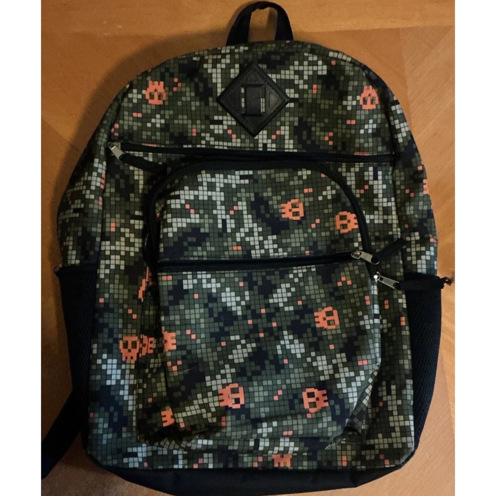 Black And‎ Grey Pixelated Game Back Pack